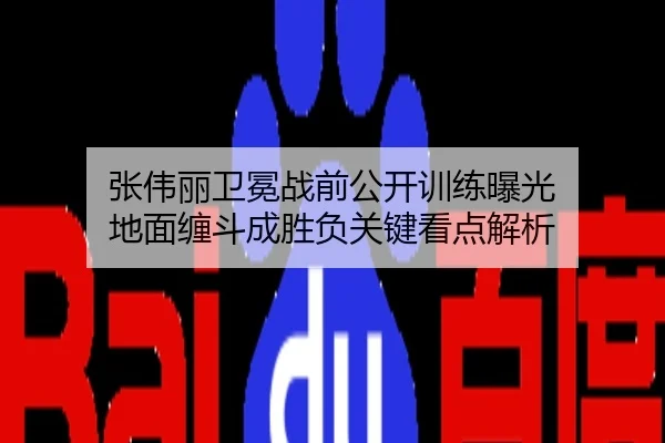 张伟丽卫冕战前公开训练曝光 地面缠斗成胜负关键看点解析